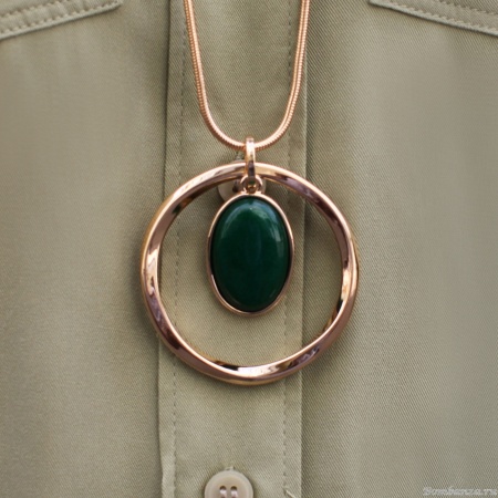 Колье Fiore Luna, GREEN AGATE